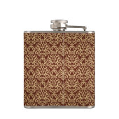 Damaspatroon op verloopachtergrond heupfles (Achterkant)