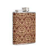 Damaspatroon op verloopachtergrond heupfles (Rechts)