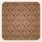 Damaspatroon op verloopachtergrond kartonnen onderzetters (Voorkant)