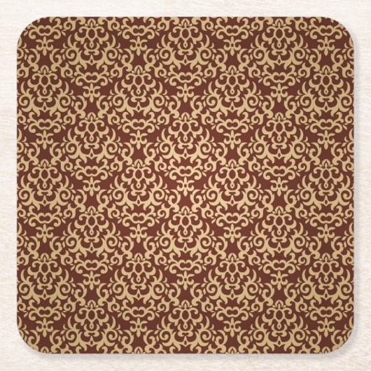 Damaspatroon op verloopachtergrond kartonnen onderzetters (Voorkant)