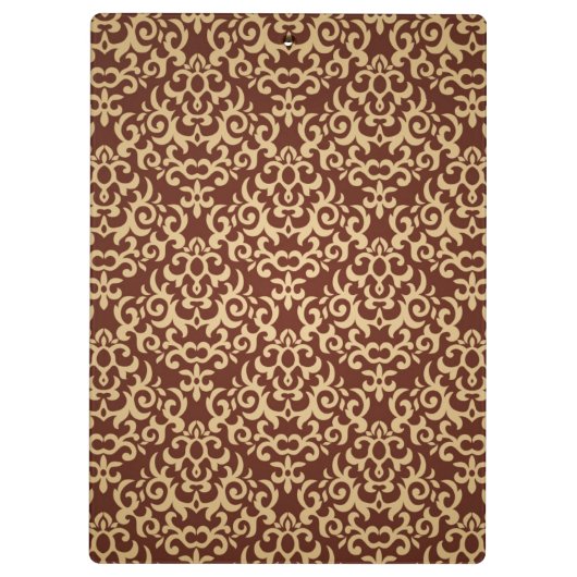 Damaspatroon op verloopachtergrond klembord (Achterkant)