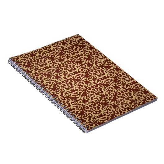 Damaspatroon op verloopachtergrond notitieboek (Rechterzijde)