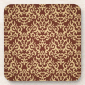 Damaspatroon op verloopachtergrond onderzetter (Voorkant)