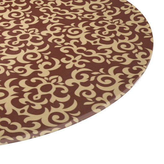 Damaspatroon op verloopachtergrond snijplank (Hoek)