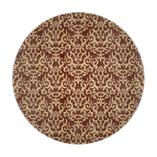 Damaspatroon op verloopachtergrond snijplank (Voorkant)