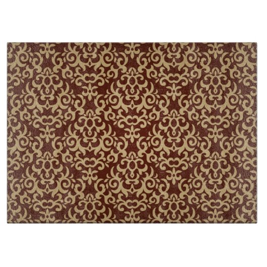 Damaspatroon op verloopachtergrond snijplank (Voorkant)