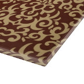 Damaspatroon op verloopachtergrond snijplank (Hoek)