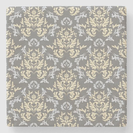 Damaspatroon Stenen Onderzetter (Voorkant)