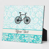 DamasPatroonfiets; Blauwgroen Fotoplaat (Zijkant)