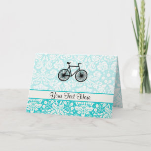 DamasPatroonfiets; Blauwgroen Notitiekaartje