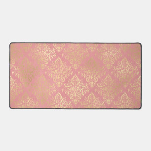 Damasroze en goudelegant Victoriaans Bureaumat