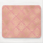 Damasroze en goudelegant  Victoriaans Muismat (Voorkant)