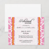 Damasroze en Oranje repetitie Inwendige Kaart (Voorkant / Achterkant)