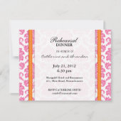 Damasroze en Oranje repetitie Inwendige Kaart (Voorkant)