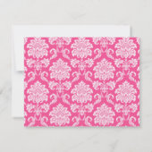 Damasroze en Oranje repetitie Inwendige Kaart (Achterkant)