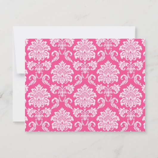 Damasroze en Oranje repetitie Inwendige Kaart (Achterkant)