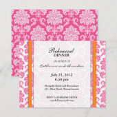 Damasroze en Oranje repetitie Inwendige Kaart (Voorkant / Achterkant)