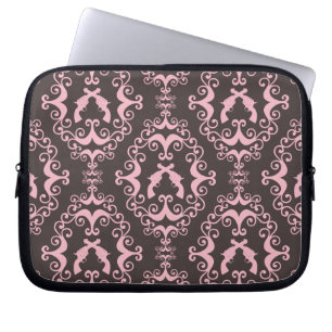 Damasroze zwarte pistolen slijmen westerne pistole laptop sleeve