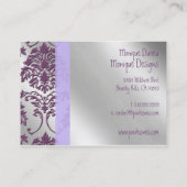 Damasstaal, visitekaartje, geborsteld staal visitekaartje (Achterkant)