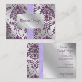 Damasstaal, visitekaartje, geborsteld staal visitekaartje (Voorkant / Achterkant)