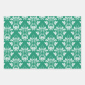 Damasstijl 3 kleuren inpakpapier vel (Voorkant)