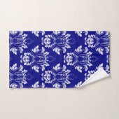 Damasstijl Navy en White Bad Handdoek (Handdoek)