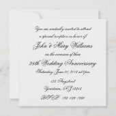 Damast 25e huwelijksjubileum uitnodiging (Achterkant)