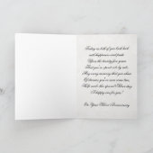 Damast 25e huwelijksjubileum wenskaart kaart (Binnen)