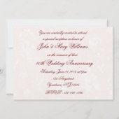 Damast 40e huwelijksjubileum uitnodiging (Achterkant)