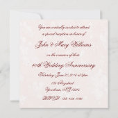 Damast 40ste huwelijksjubileum uitnodiging (Achterkant)