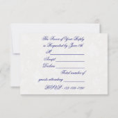 Damast 45e huwelijksjubileum uitnodiging (Achterkant)