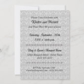 Damast 60e Diamanten Huwelijksjubileum Feest Kaart (Achterkant)