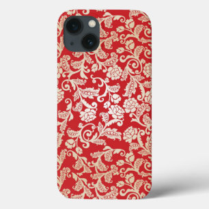 Damast bloem achtergrondpatroon Case-Mate iPhone case