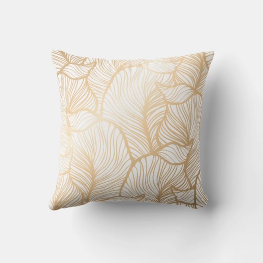 Damast bloem goud kussen (Achterkant)