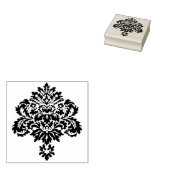 damast bloemen silhouet kunst stempel (Gestempeld)