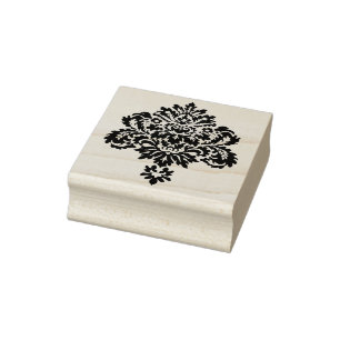 damast bloemen silhouet kunst stempel