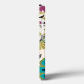 Damast Bloempatronen Prum Turquoise Case-Mate iPhone Case (Achterkant / Links)