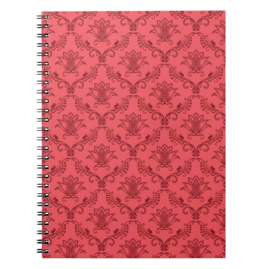 Damast bloempatroon notitieboek (Voorkant)