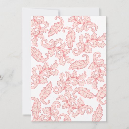 damast bruiloft kaart (Achterkant)