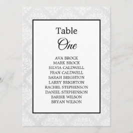 Damast Elegant Bruiloft Minimale Tafel Zitgrafiek