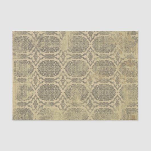   damast elegant chic antiek tissuepapier (Voorkant)