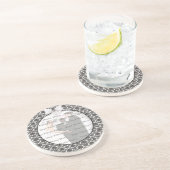 Damast Elegantie Bruids Set Onderzetters (Zijkant)