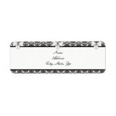 Damast Elegantie Huwelijksadreslabels Etiket (Voorkant)