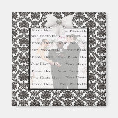 Damast Elegantie Trouw Vierkante Magneet (Voorkant)