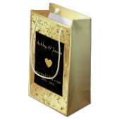 Damast en hart klein cadeauzakje (Achterkant Gekanteld)