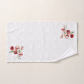 Damast en kleurrijke bloemen bad handdoek (Handdoek)