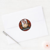 Damast en pentakel ronde sticker (Envelop)