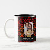 Damast en pentakel tweekleurige koffiemok (Links)