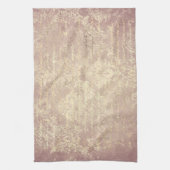  damast en script goud roze distressed theedoek (Verticaal)