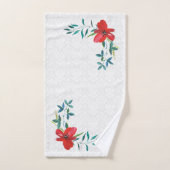 Damast en Waterverf bladeren Bad Handdoek (Handdoek)